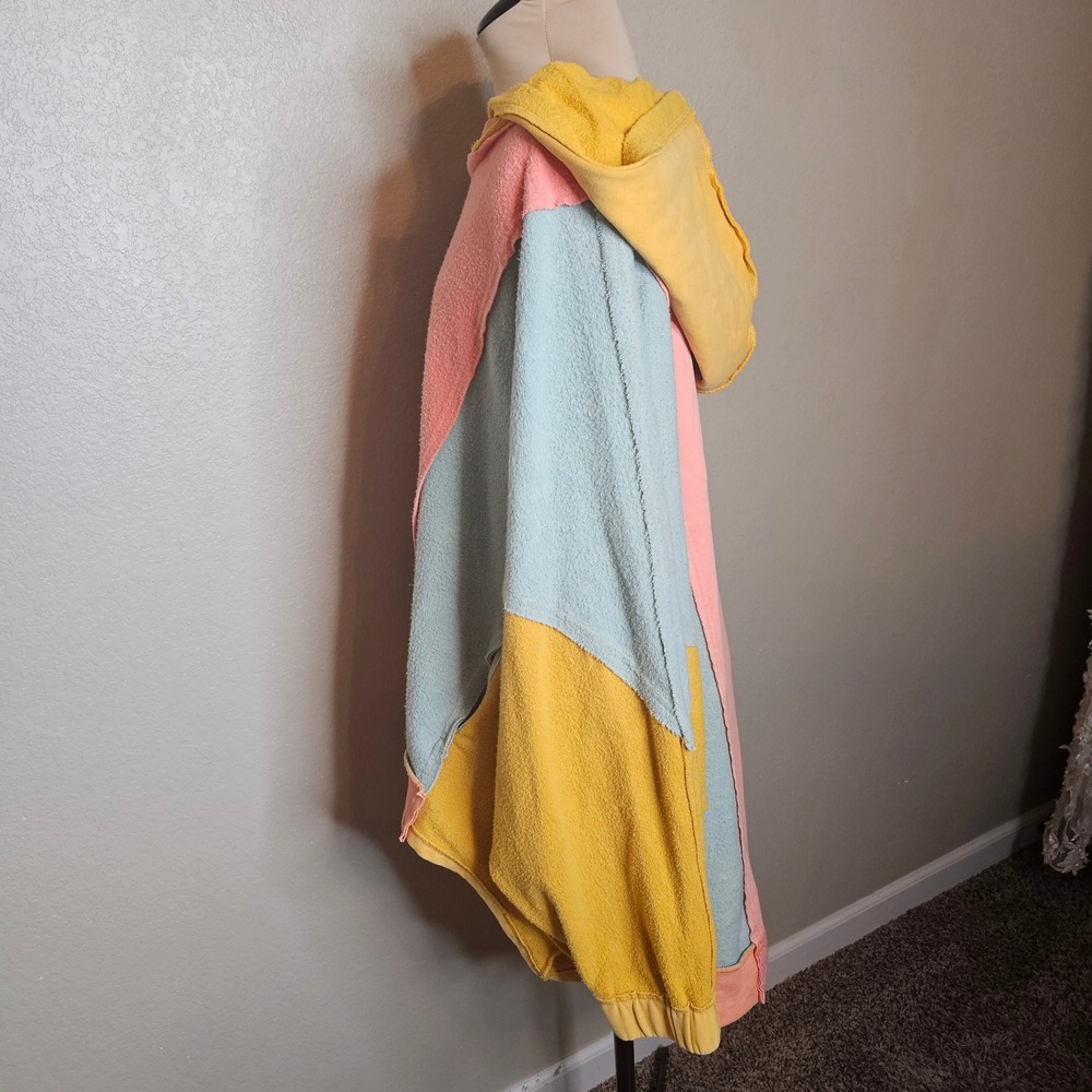 Oli & Hali Patchwork Colorblock Reverse Terry Hoo… - image 6